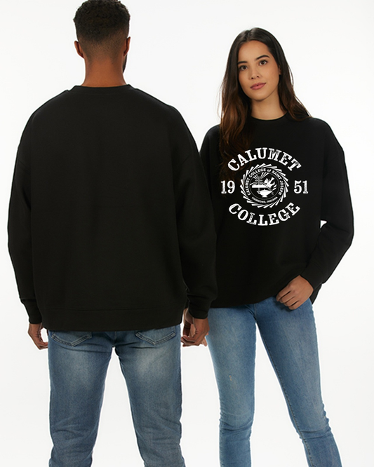 Crest Design Boxy Oversize Crewneck Unisex